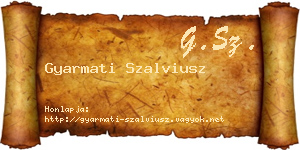 Gyarmati Szalviusz névjegykártya